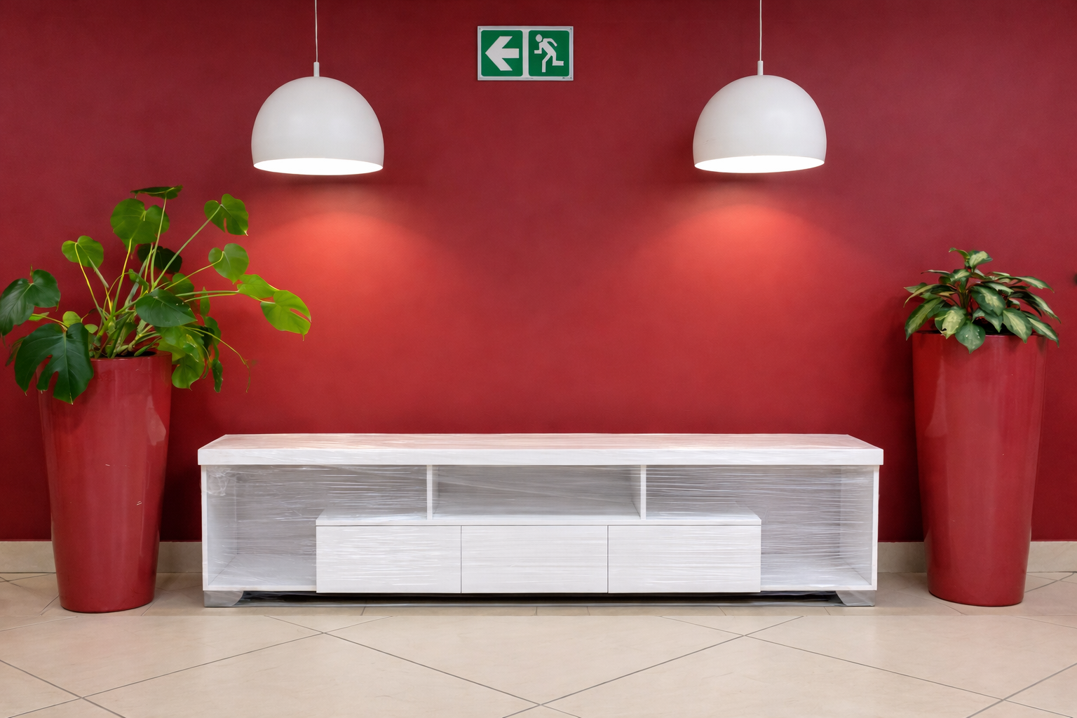 Nathan double sub gloss tv stand