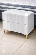 Milano Fluted Two-Drawer Bedside Pedestal