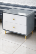 Modern Luxe Two-Drawer Bedside Pedestal