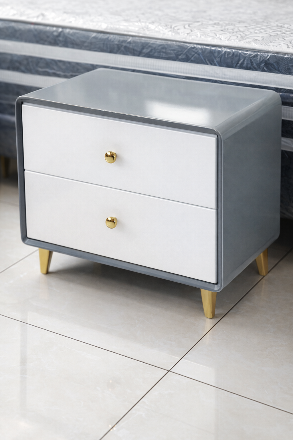 Modern Luxe Two-Drawer Bedside Pedestal