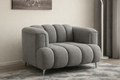 Bouclé 1 seater Jane Channel-Tufted Sofa