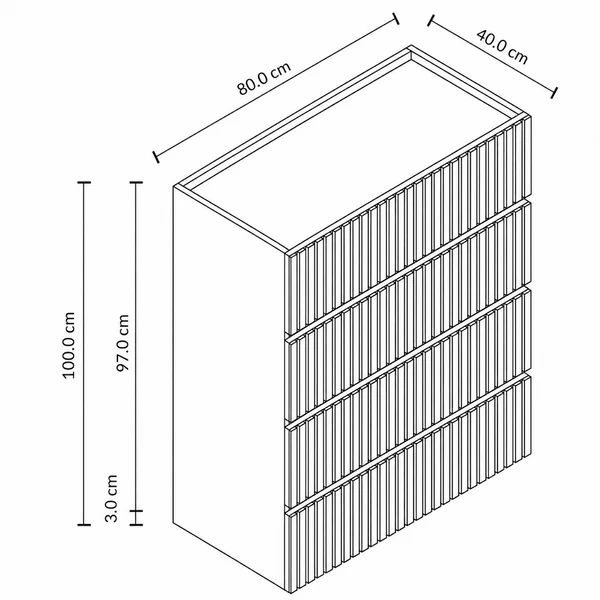 Aspen sattled  chest of drawer