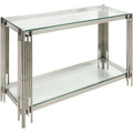 Glass console table