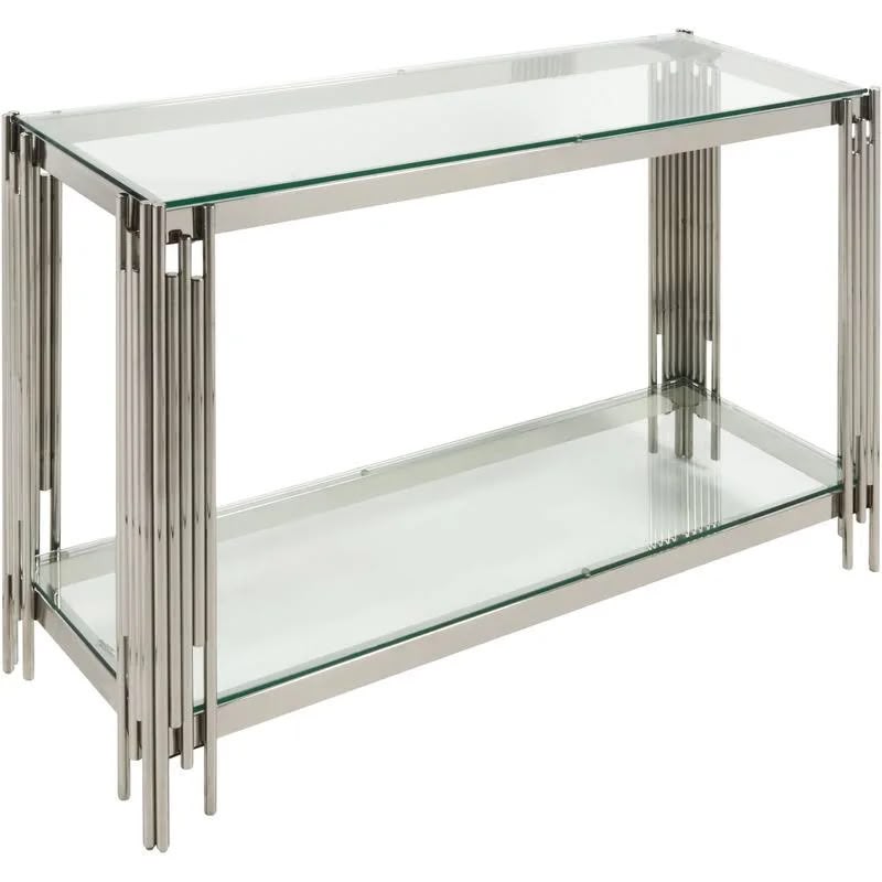 Glass console table