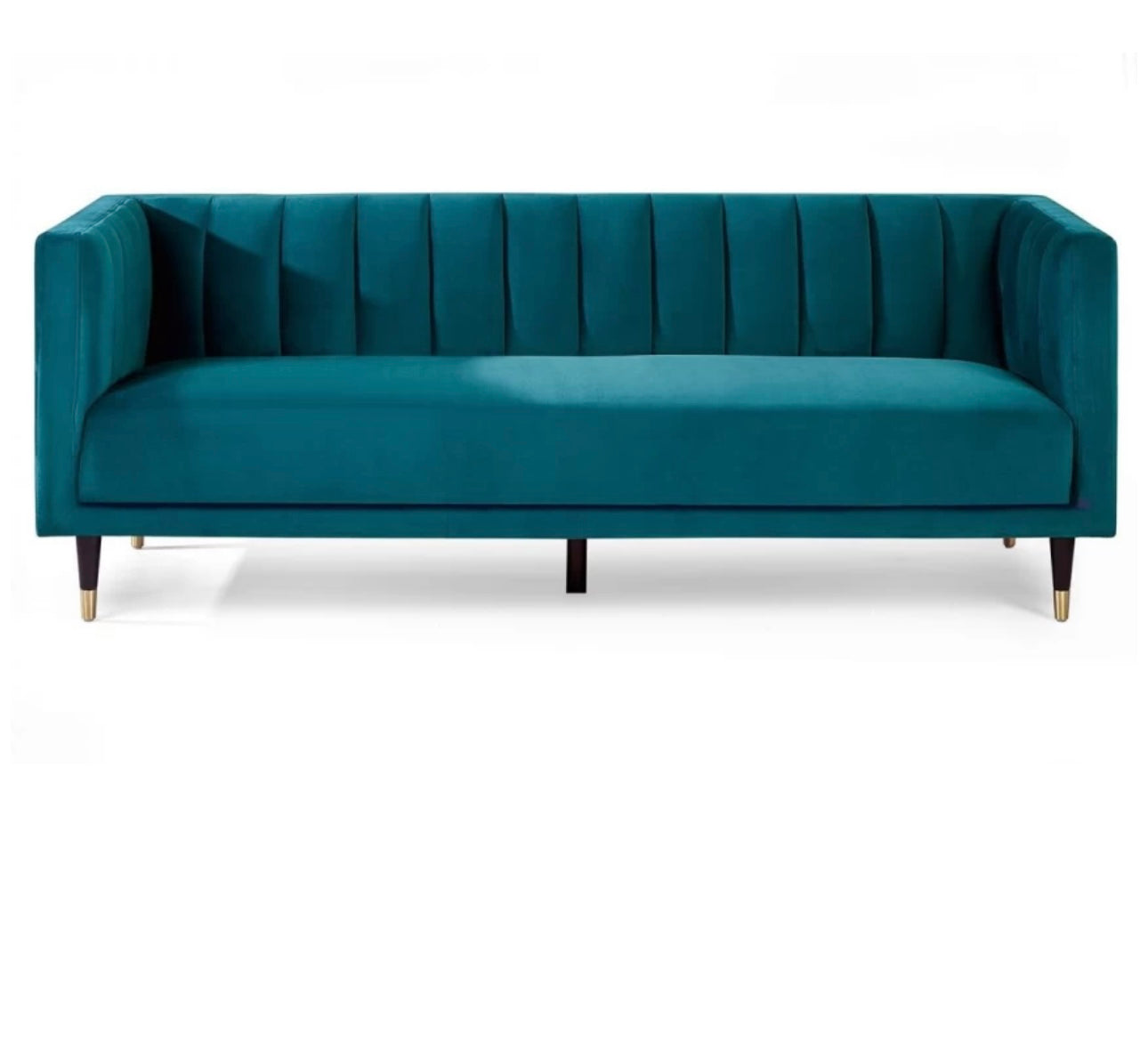 Comfy Home Furnitures Panel 3 seater sofa Velvet 3 Seater Sofa